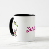 Mug Modern Mid Century Cats texte modifiable (Devant gauche)