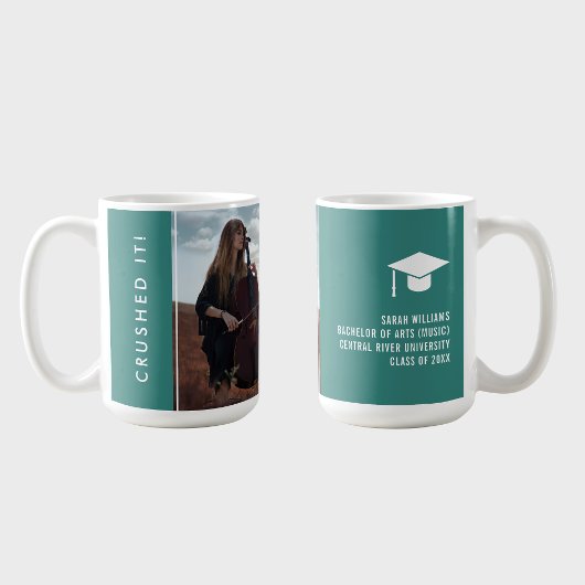 Mug Modern Minimal Elegant Sleek Photo Graduation Gift