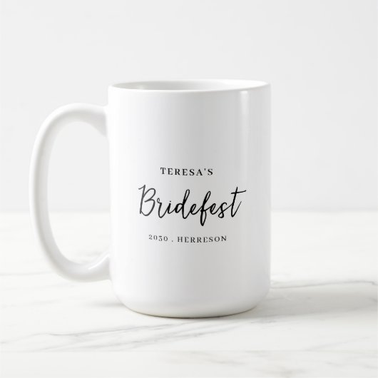Mug Modern Minimalist Bridesmaid Script Design (Gauche)