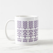 Mug Modern Minimalist Date Hidden Message Custom Lilac (Gauche)