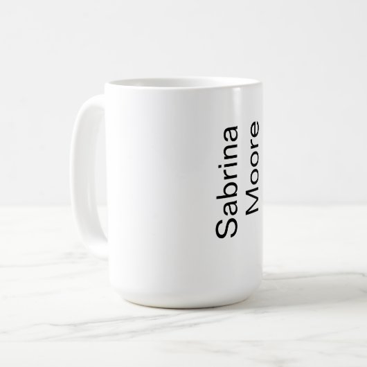 Mug Modern Minimalist Plain Professional Ajouter un no (Devant gauche)