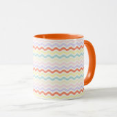Mug Modern Minimalist Scalloped Pastel Waves Linear (Devant droit)