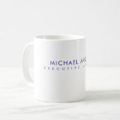 Mug Modern Minimalist Simple Plain Own Name (Devant gauche)