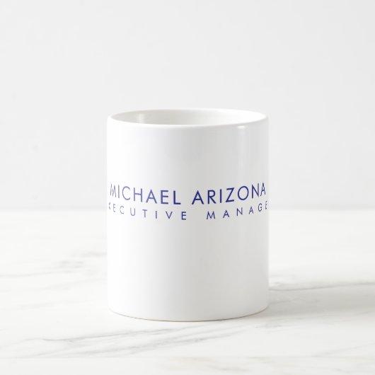 Mug Modern Minimalist Simple Plain Own Name (Centre)