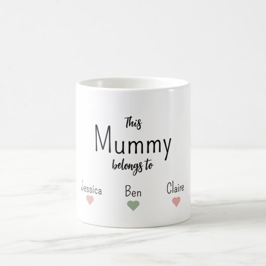 Mug Modern Mom Kids nomme la fête des mères (Centre)