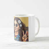 Mug Modern Mona Lisa Painting - Inspired by da Vinci (Devant droit)