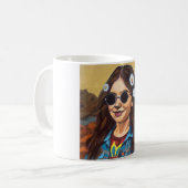 Mug Modern Mona Lisa Painting - Inspired by da Vinci (Devant gauche)