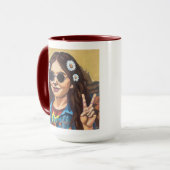 Mug Modern Mona Lisa Painting - Inspired by da Vinci (Devant gauche)