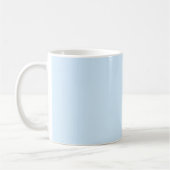 Mug Modern Monogram Initial Letter Soft Blue Orange (Gauche)