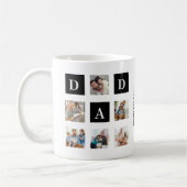 Mug Modern multi-photo grid for dad (Gauche)