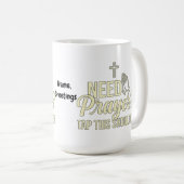 Mug Modern Need Prayer? Tap This Shoulder Christian (Devant droit)