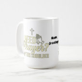 Mug Modern Need Prayer? Tap This Shoulder Christian (Devant gauche)