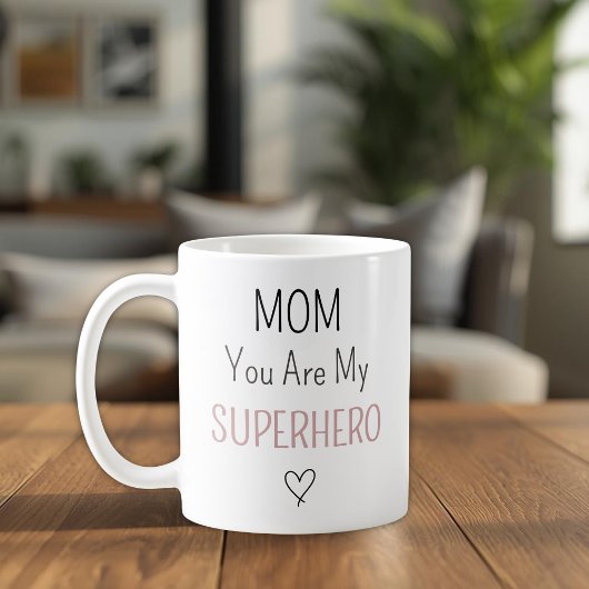 Mug Modern Personalized Mom Superhero Photo Collage