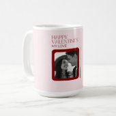 Mug Modern Photo Red & Pink Happy Valentines Gift  (Devant gauche)