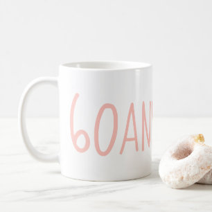 Mug Modern Pink 60 et Sassy 60e anniversaire cadeau