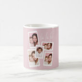 Mug Modern Pink “Fa La La” Multi Photo Christmas  (Centre)