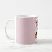 Mug Modern Pink “Fa La La” Multi Photo Christmas  (Gauche)
