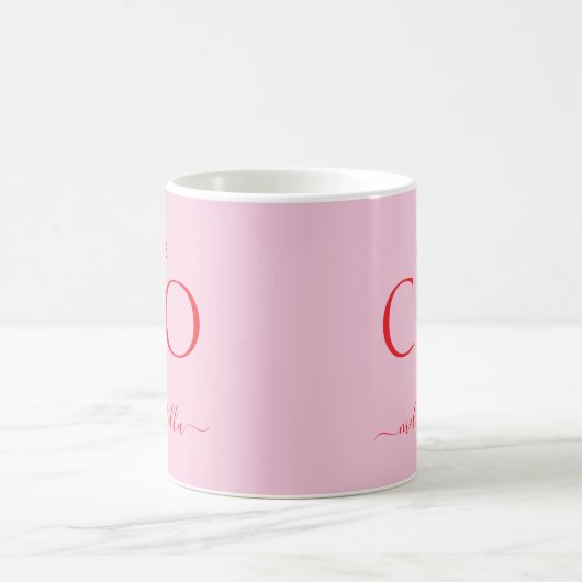 Mug Modern Pink Future CEO Name | Girly Gift (Centre)