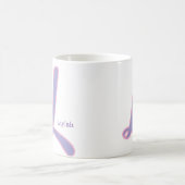Mug Modern Pink & Purple Monogram Personalized Name L (Centre)