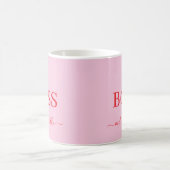 Mug Modern Pink The Boss Name | Girly Gift (Centre)
