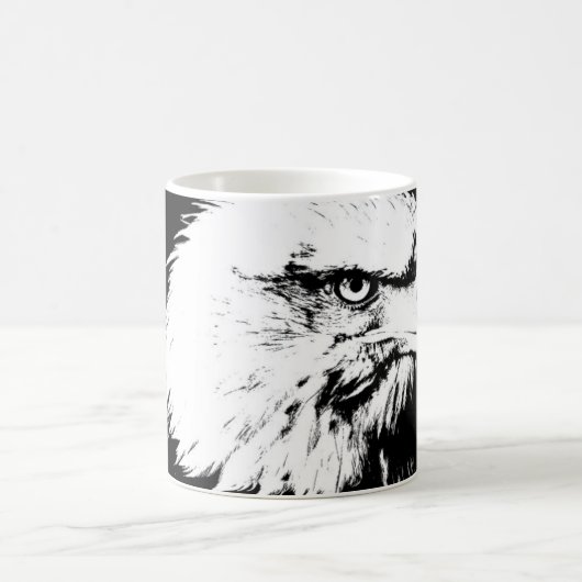 Mug Modern Pop Art Eagle Head Modèle Ajouter Votre Tex (Centre)