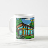 Mug Modern Pop Art Forest Cabin Mid-Century Comic (Devant gauche)