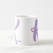 Mug Modern Purple & Pink Monogram Personalized Name K (Centre)