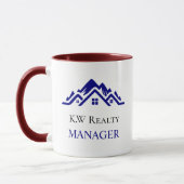 Mug Modern Real Estate white and gold custom logo (Gauche)