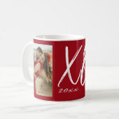 Mug Modern Script XO Year Photo (Devant gauche)