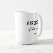 Mug Modern Simple Black Typography Custom Gardener (Devant droit)