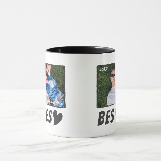 Mug Modern Simple Comic Bestie Best Friends BFF Photo (Centre)