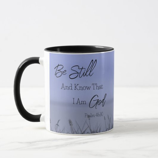 Mug Modern Simple Scripture Blue Wheat Field   (Gauche)
