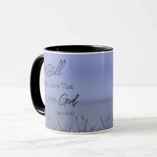 Mug Modern Simple Scripture Blue Wheat Field (Devant gauche)