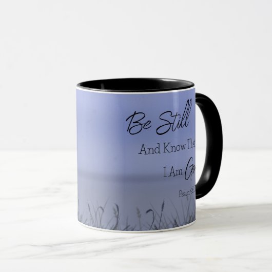 Mug Modern Simple Scripture Blue Wheat Field (Devant droit)
