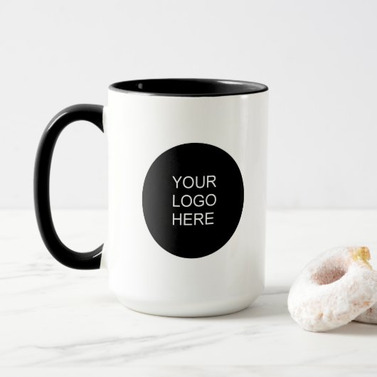 Mug Modern Simple Upload Your Business Logo Combo (Avec donut)