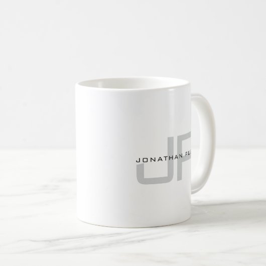 Mug Modern Sleek Template Custom Name Monogrammed (Devant droit)