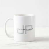 Mug Modern Sleek Template Custom Name Monogrammed (Gauche)