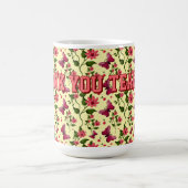 Mug Modern Spring Garden Butterfly Floral  Bone China (Centre)