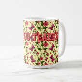 Mug Modern Spring Garden Butterfly Floral  Bone China (Devant droit)