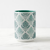 Mug Modern Teal Nordic Damask (Centre)