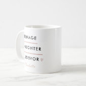 Mug Modern Teen Daughter Survivor Personalized (Devant gauche)