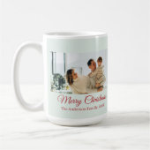 Mug Modern Three-Photo Holiday Family Collage (Gauche)