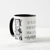 Mug Modern Three Wise Monkeys Graphic T-Shirt  (Devant gauche)