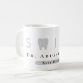 Mug Modern Tooth Icon Professional Meilleur Dentiste (Devant gauche)