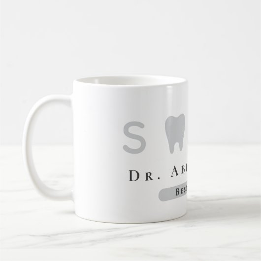 Mug Modern Tooth Icon Professional Meilleur Dentiste (Gauche)