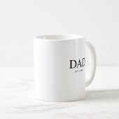 Mug Modern Typography Dad Established (Devant droit)