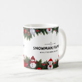 Mug Modern Typography Snowman Family Classic  (Devant droit)