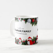 Mug Modern Typography Snowman Family Classic  (Devant gauche)