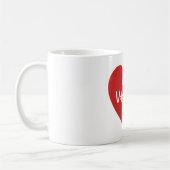 Mug Modern Valentines Day Typography  (Gauche)
