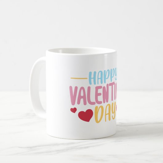 Mug Modern Valentines Day Typography  (Devant gauche)